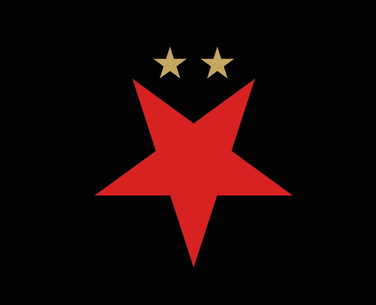 sk Slavia Praga clube símbolo logotipo tcheco república liga futebol abstrato Projeto vetor ilustração com Preto fundo