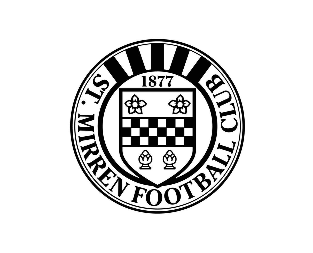 st mirren fc clube logotipo símbolo Preto Escócia liga futebol abstrato Projeto vetor ilustração