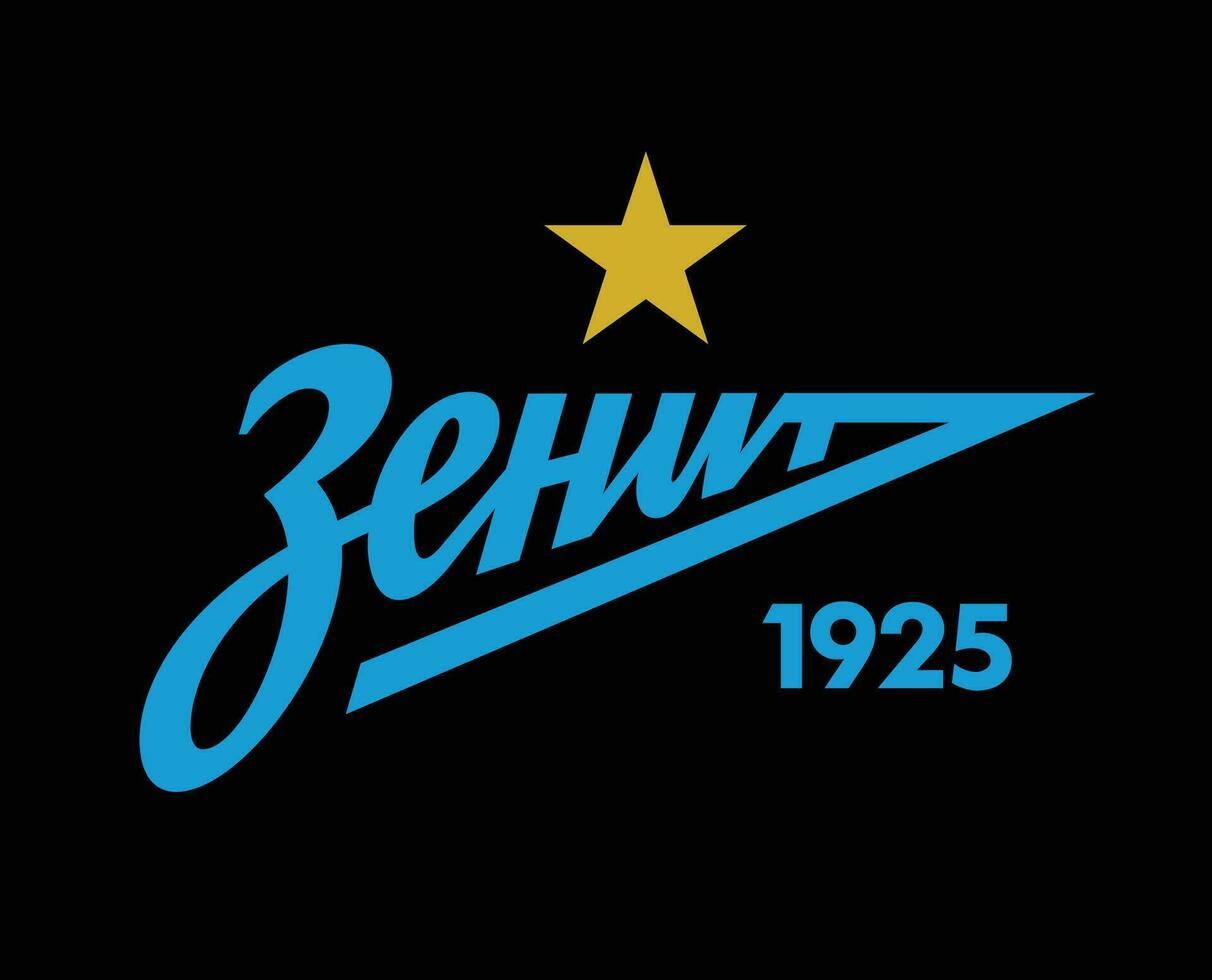 zenit st Petersburgo clube símbolo logotipo Rússia liga futebol abstrato Projeto vetor ilustração com Preto fundo