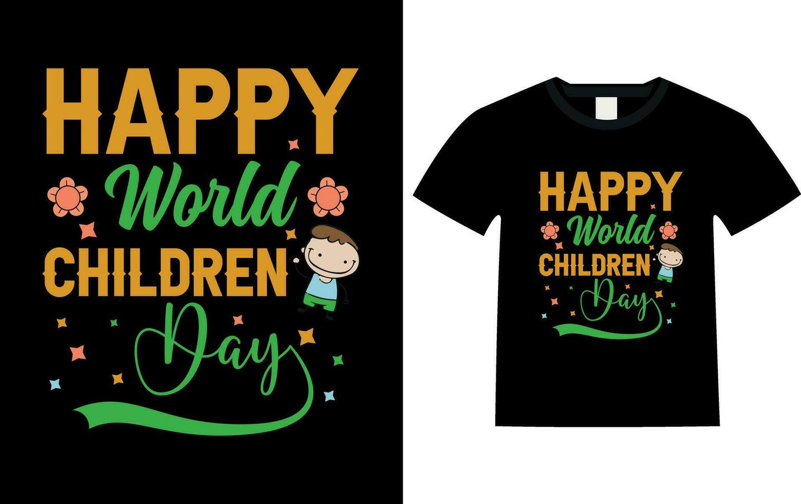 feliz mundo crianças dia citar t camisa Projeto crianças dia vintage feriado t camisa vetor