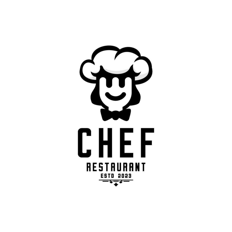 chefe de cozinha chapéu logotipo vetor