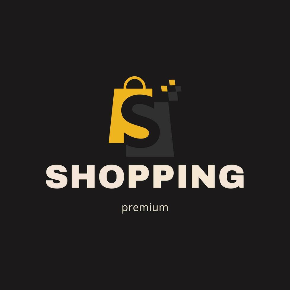 o negócio logotipo para conectados fazer compras vetor