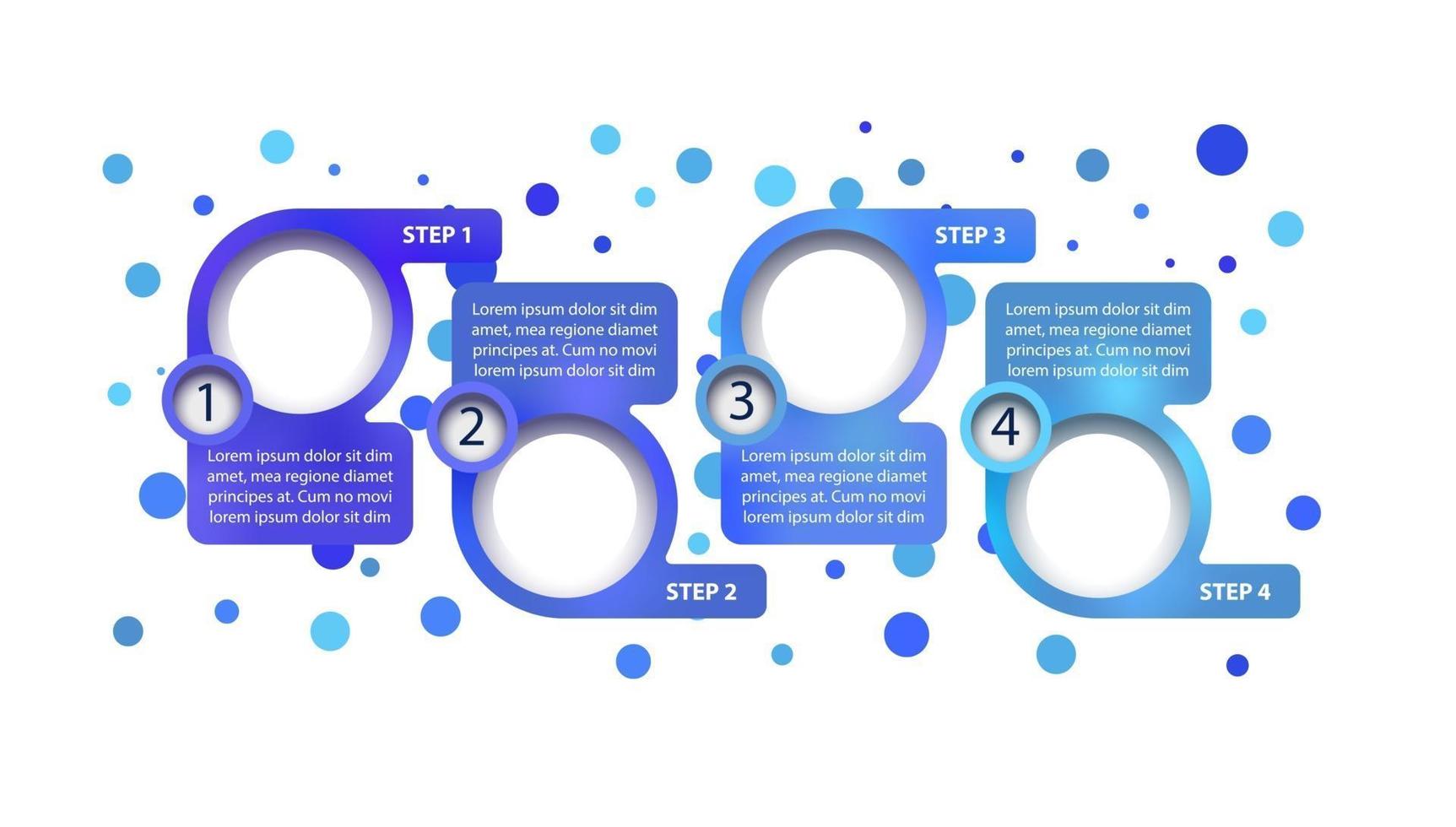 modelo de infográfico de vetor de empresa azul