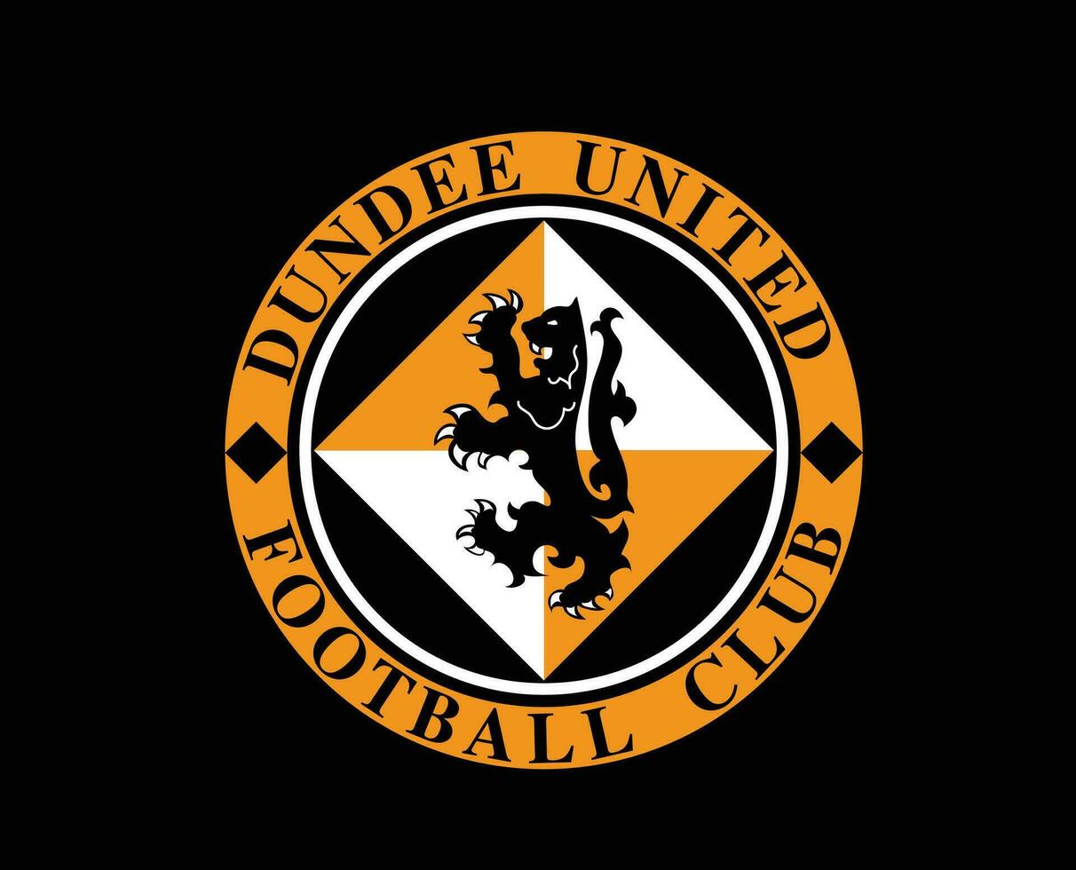 Dundee Unidos fc clube símbolo logotipo Escócia liga futebol abstrato Projeto vetor ilustração com Preto fundo
