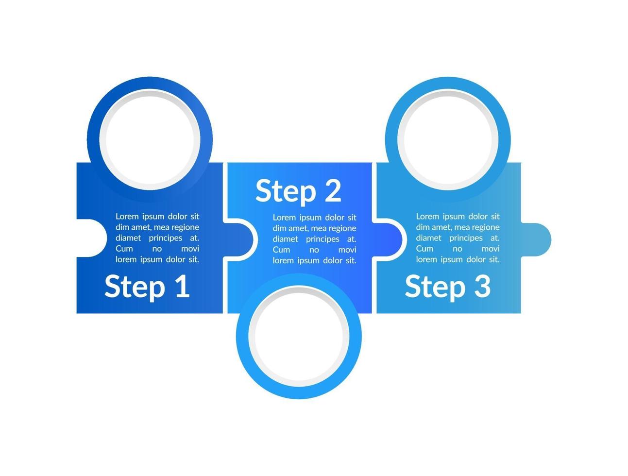 modelo de infográfico de vetor instrucional azul