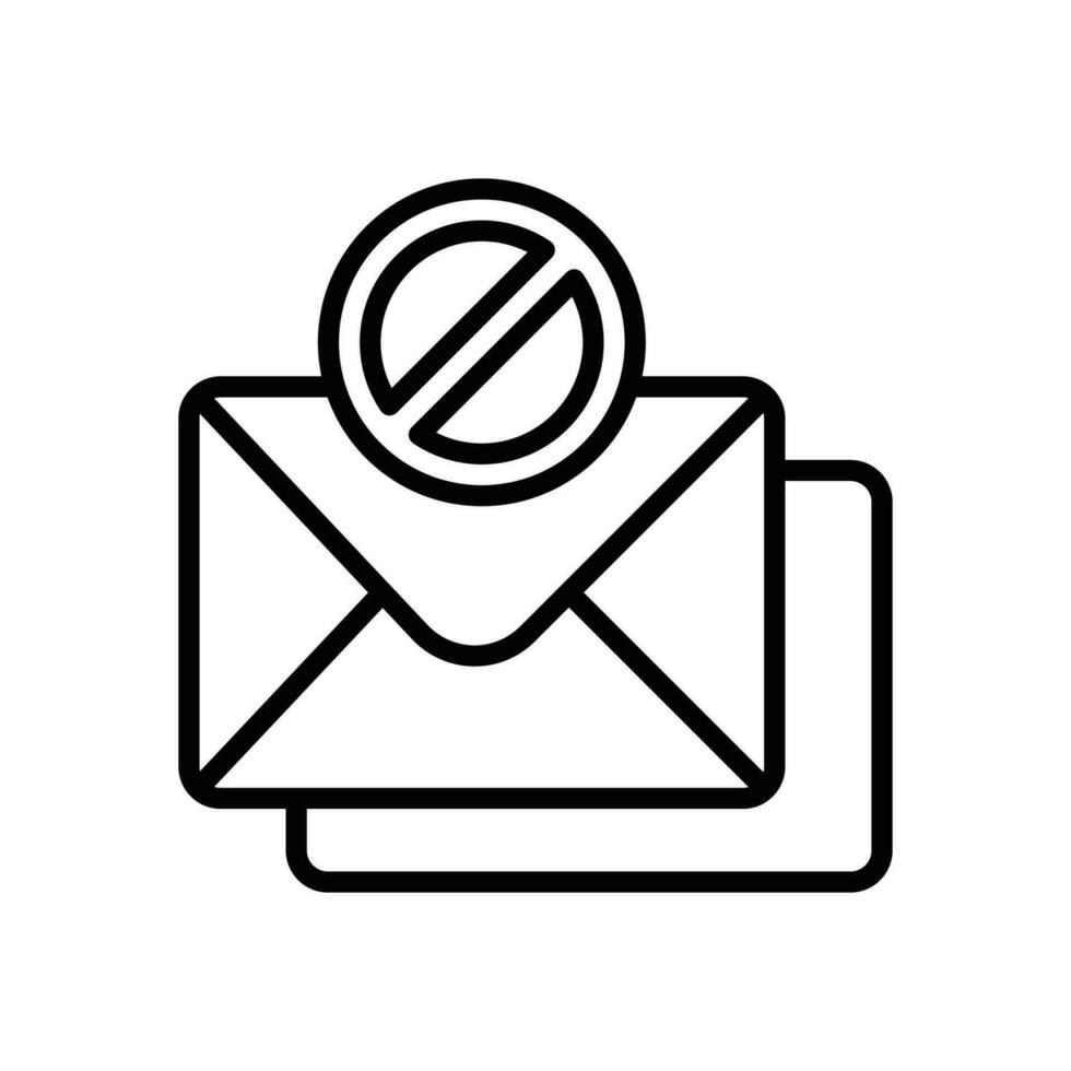 o email Spam linha ícone. vetor ícone para seu local na rede Internet, móvel, apresentação, e logotipo Projeto.