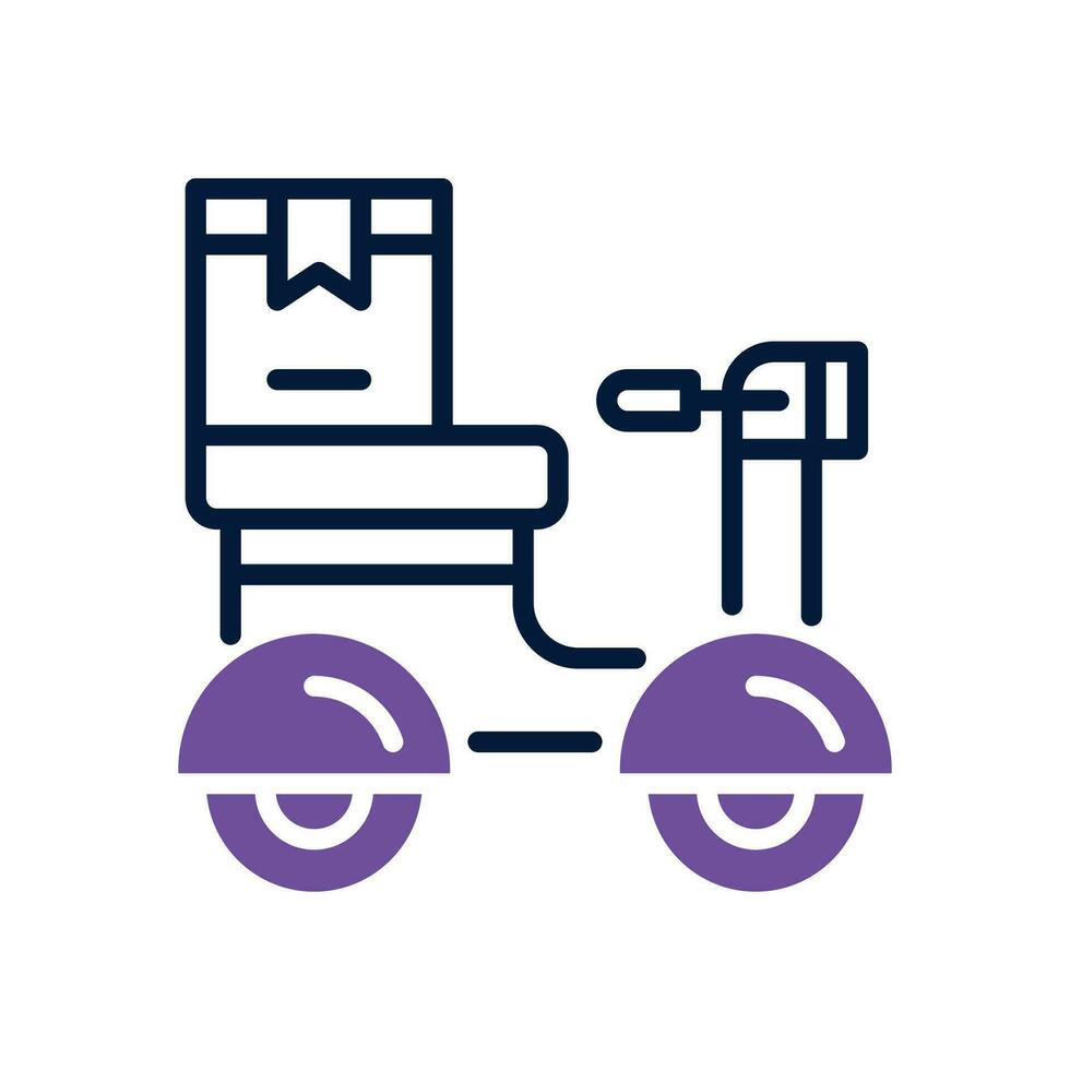 Entrega bicicleta dual tom ícone. vetor ícone para seu local na rede Internet, móvel, apresentação, e logotipo Projeto.