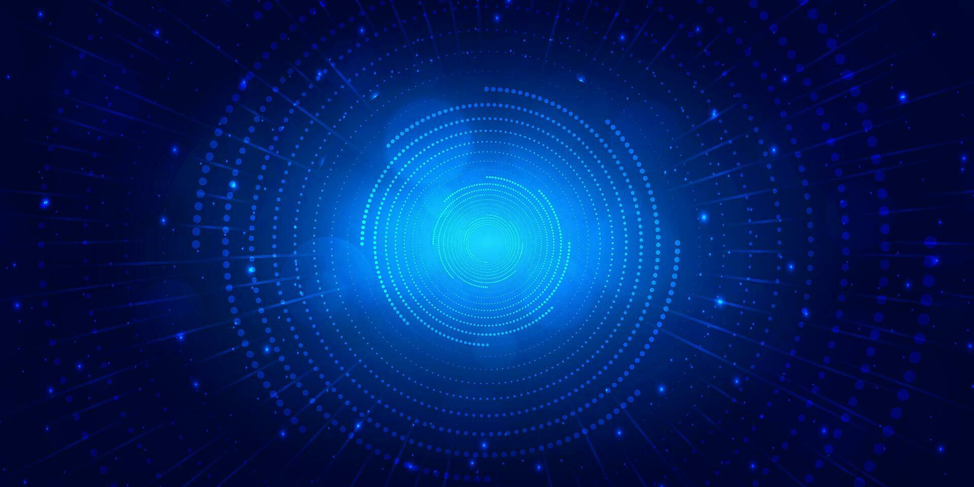 abstrato digital tecnologia futurista grande dados azul fundo, cyber nano em formação comunicação, inovação futuro tecnologia dados, Internet rede conexão, o circuito borda linha ponto ilustração 3d vetor