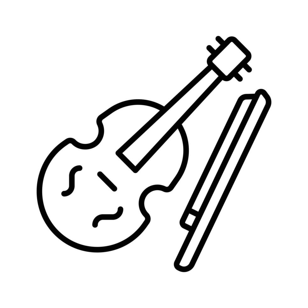 pegue seu aguarde em isto surpreendente ícone do violino, música instrumento vetor