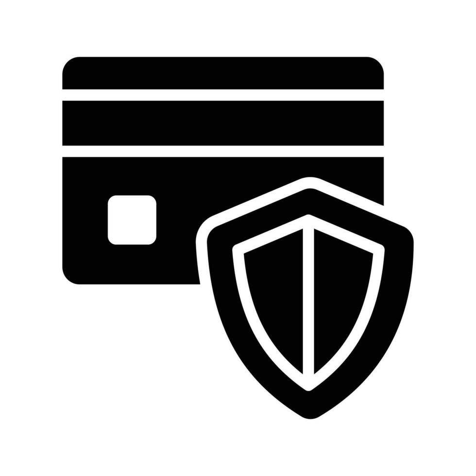 crédito cartão financeiro segurança com escudo, conectados Forma de pagamento com segurança conceito vetor