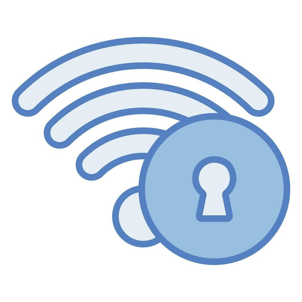 moderno ícone vetor do Wi-fi segurança, Wi-fi sinais com buraco da fechadura
