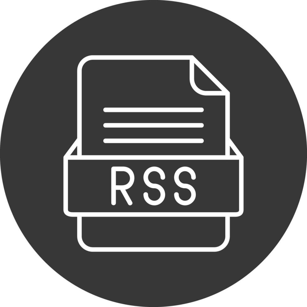 rss Arquivo formato vetor ícone