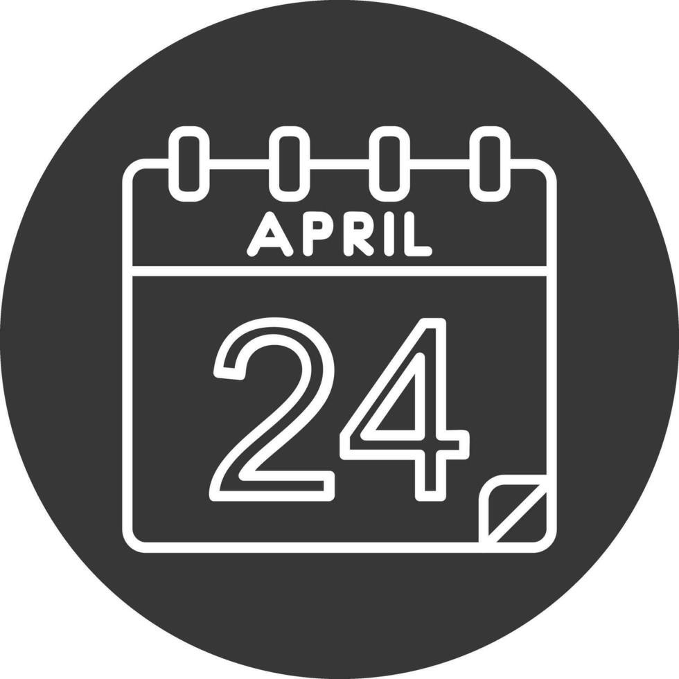 24 abril vetor ícone