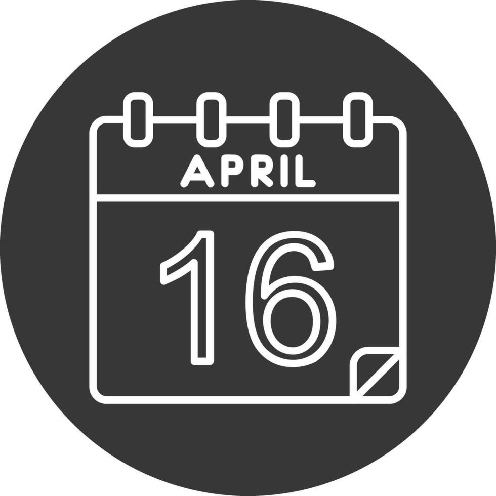 16 abril vetor ícone