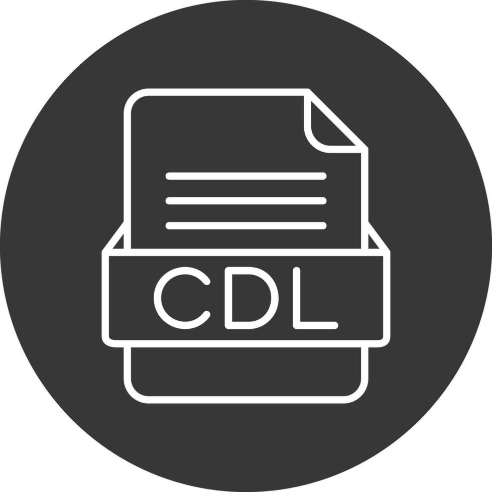 CDL Arquivo formato vetor ícone