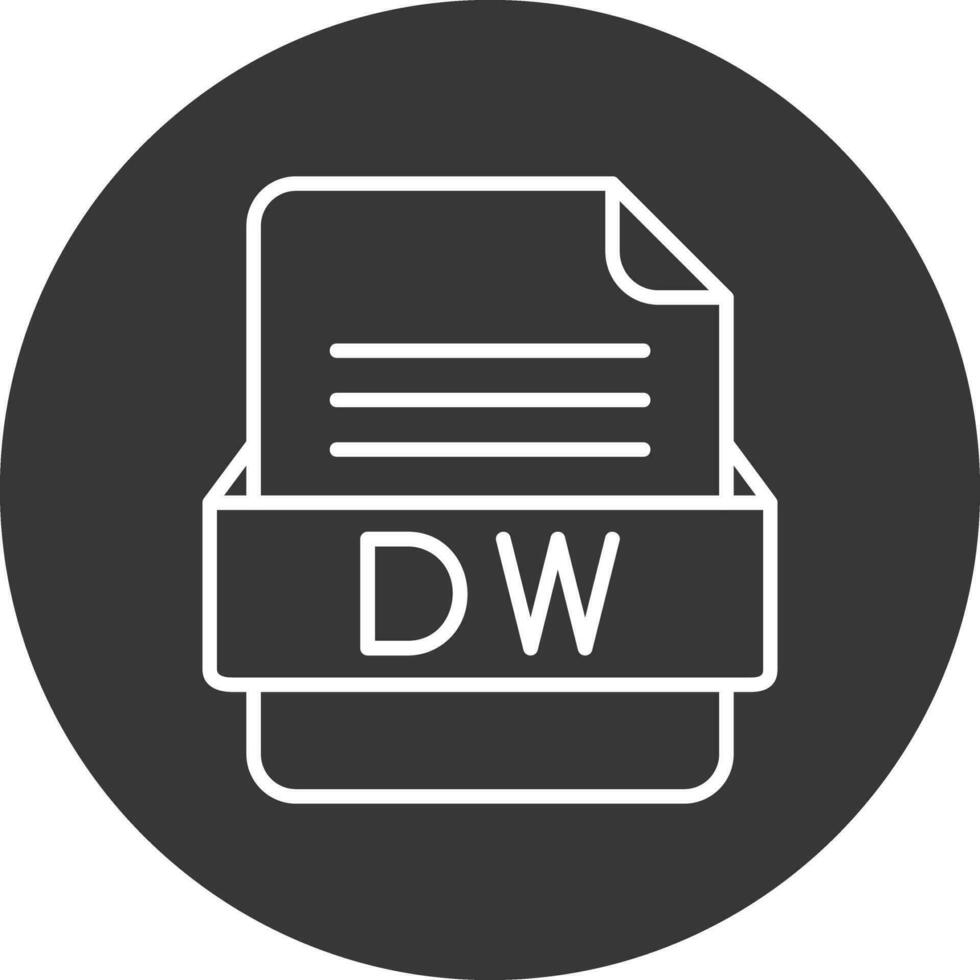 dw Arquivo formato vetor ícone