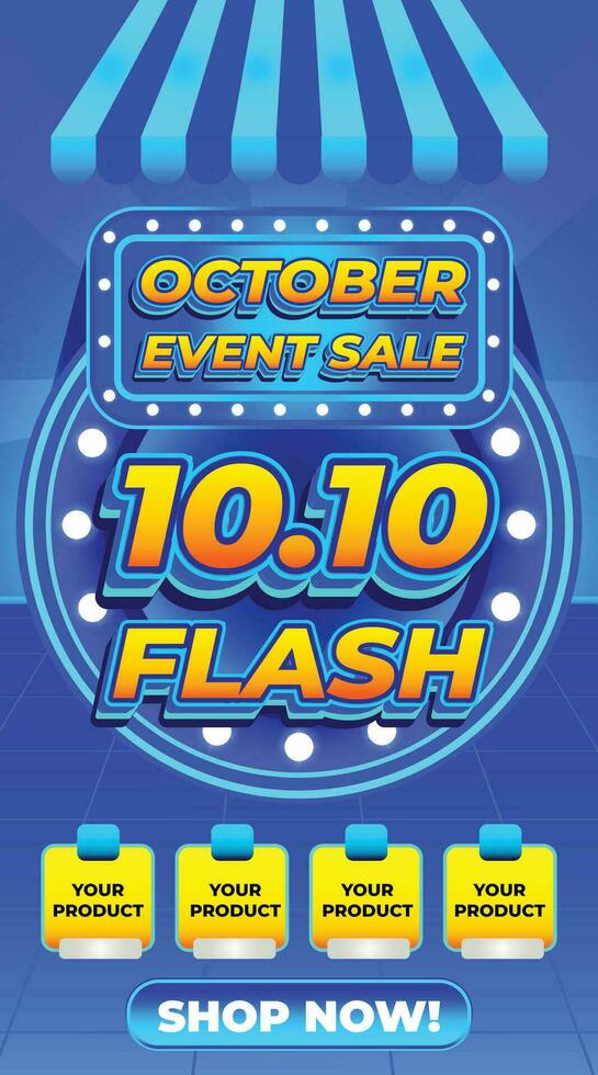 10 10 evento instantâneo venda Outubro desconto vetor dinheiro de volta promo doar modelo fundo