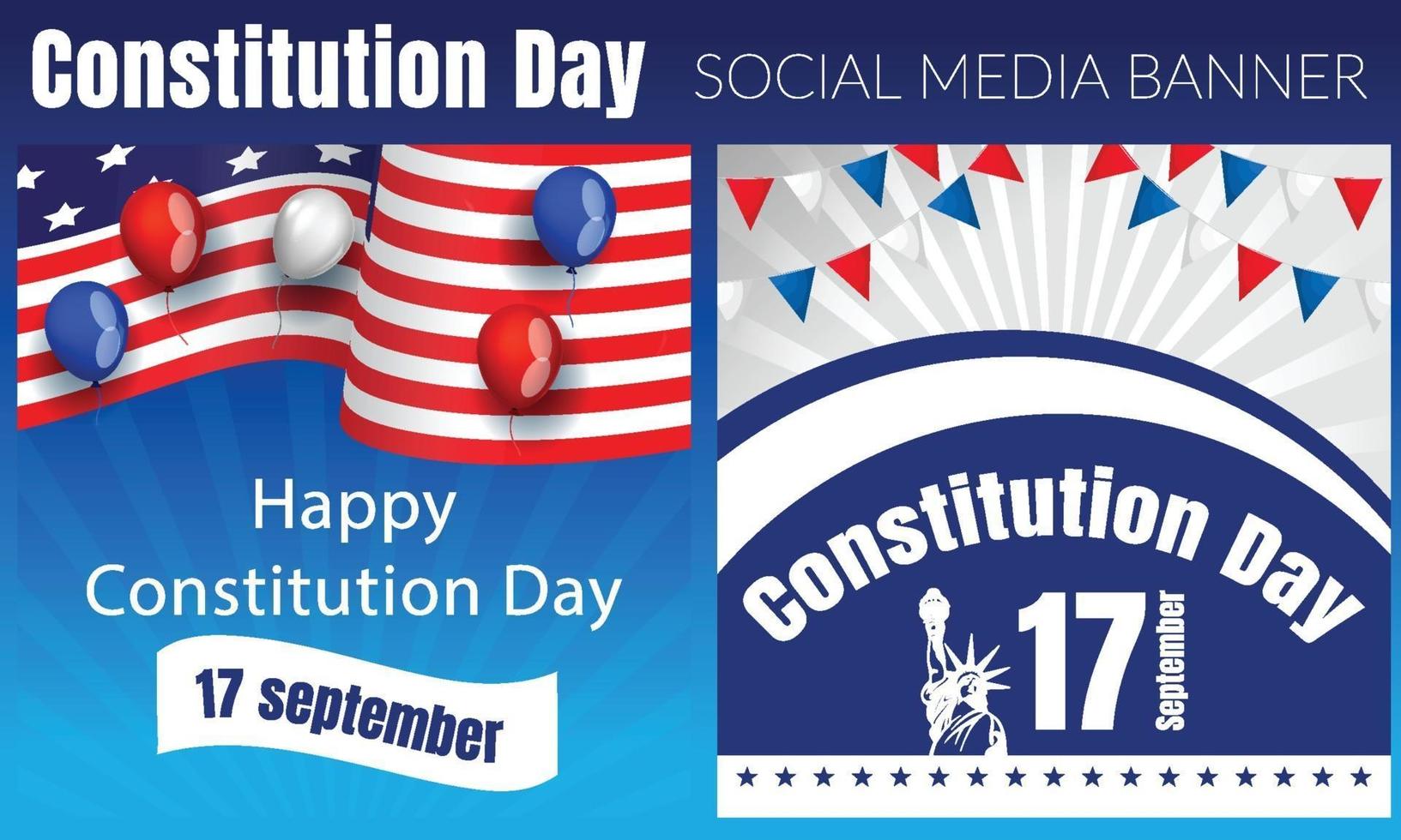 dia da constituição nos estados unidos. patriótico americano. 17 de setembro. vetor