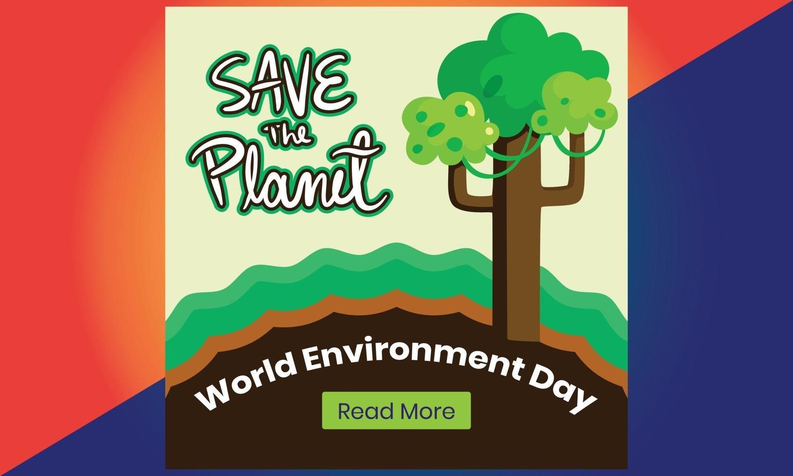 dia Mundial do Meio Ambiente. terra ecológica verde. dia Mundial do Meio Ambiente. vetor