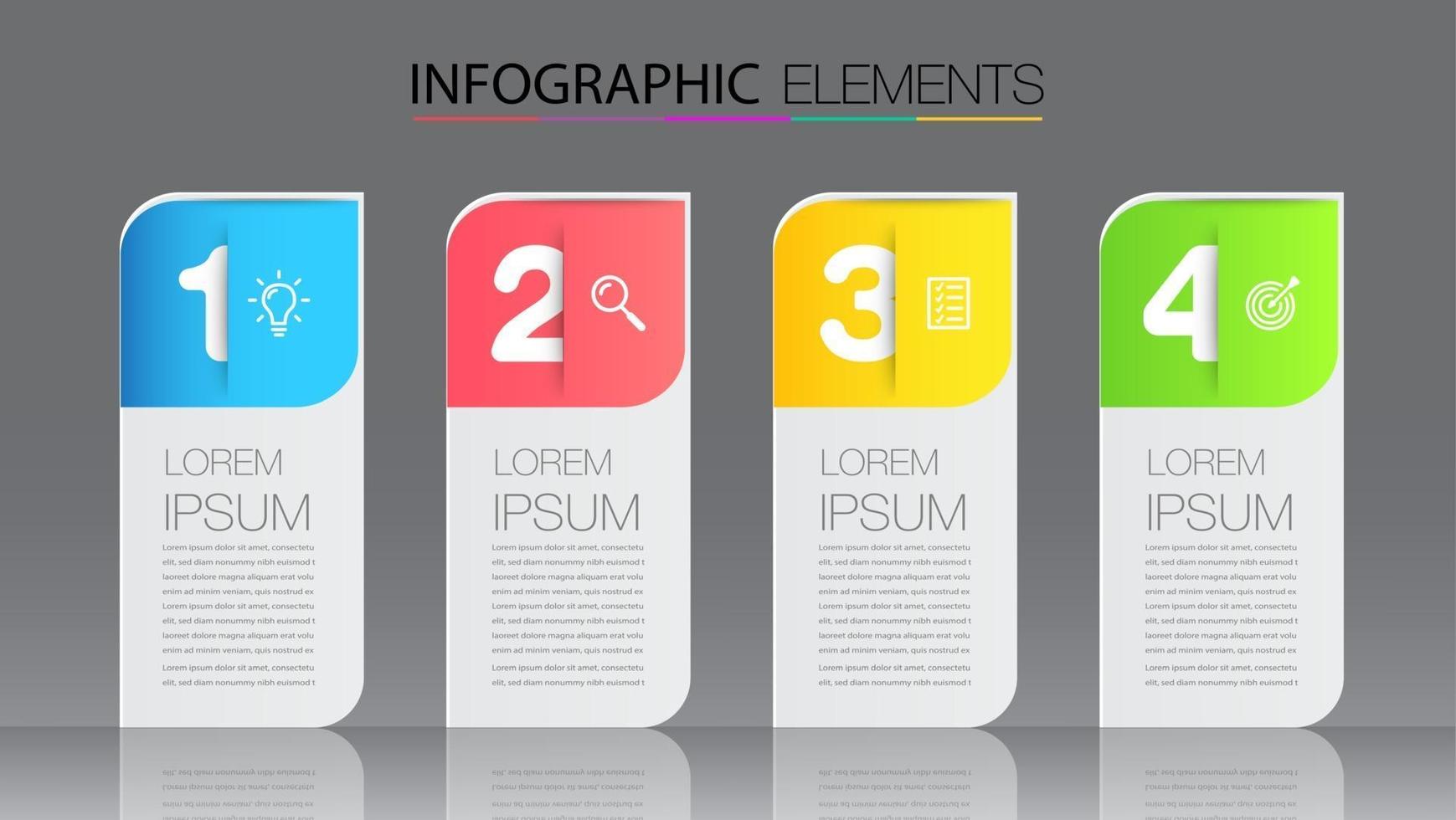 modelo de caixa de texto infográfico moderno, banner de infográficos vetor