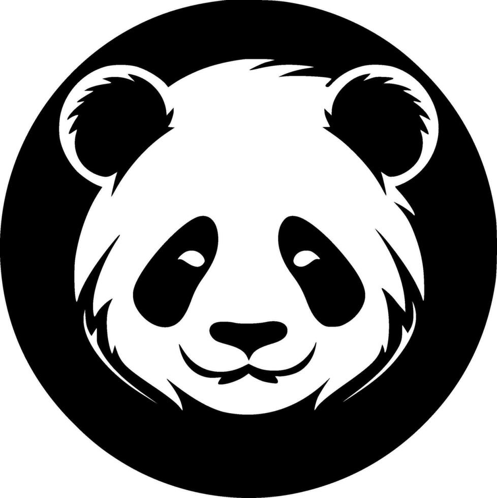 panda - Preto e branco isolado ícone - vetor ilustração