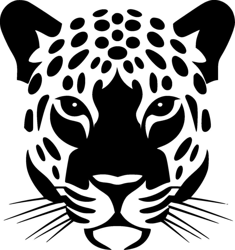 leopardo, minimalista e simples silhueta - vetor ilustração