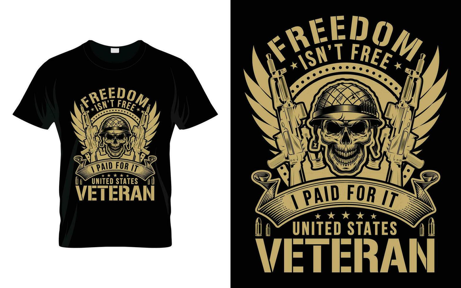 liberdade não é livre Eu pago para isto Unidos estados vetran patriótico nos exército orgulhoso nos veterano 4º do Julho camiseta vetor