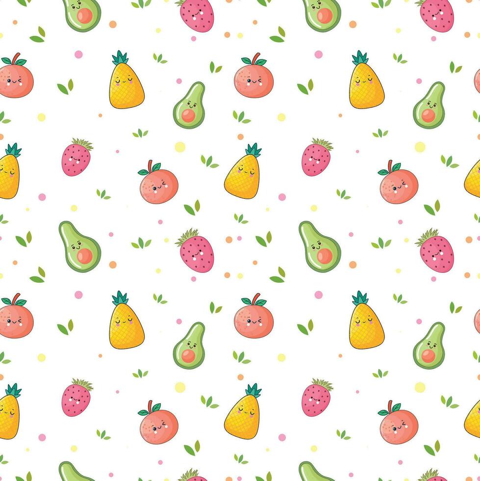 fofa fruta vetor emoticons, Projeto arte