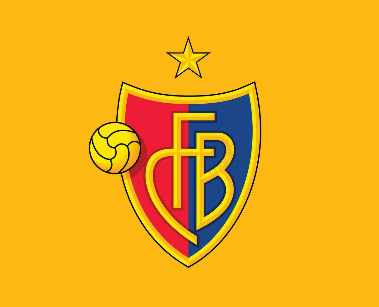 basileia clube símbolo logotipo Suíça liga futebol abstrato Projeto vetor ilustração com laranja fundo
