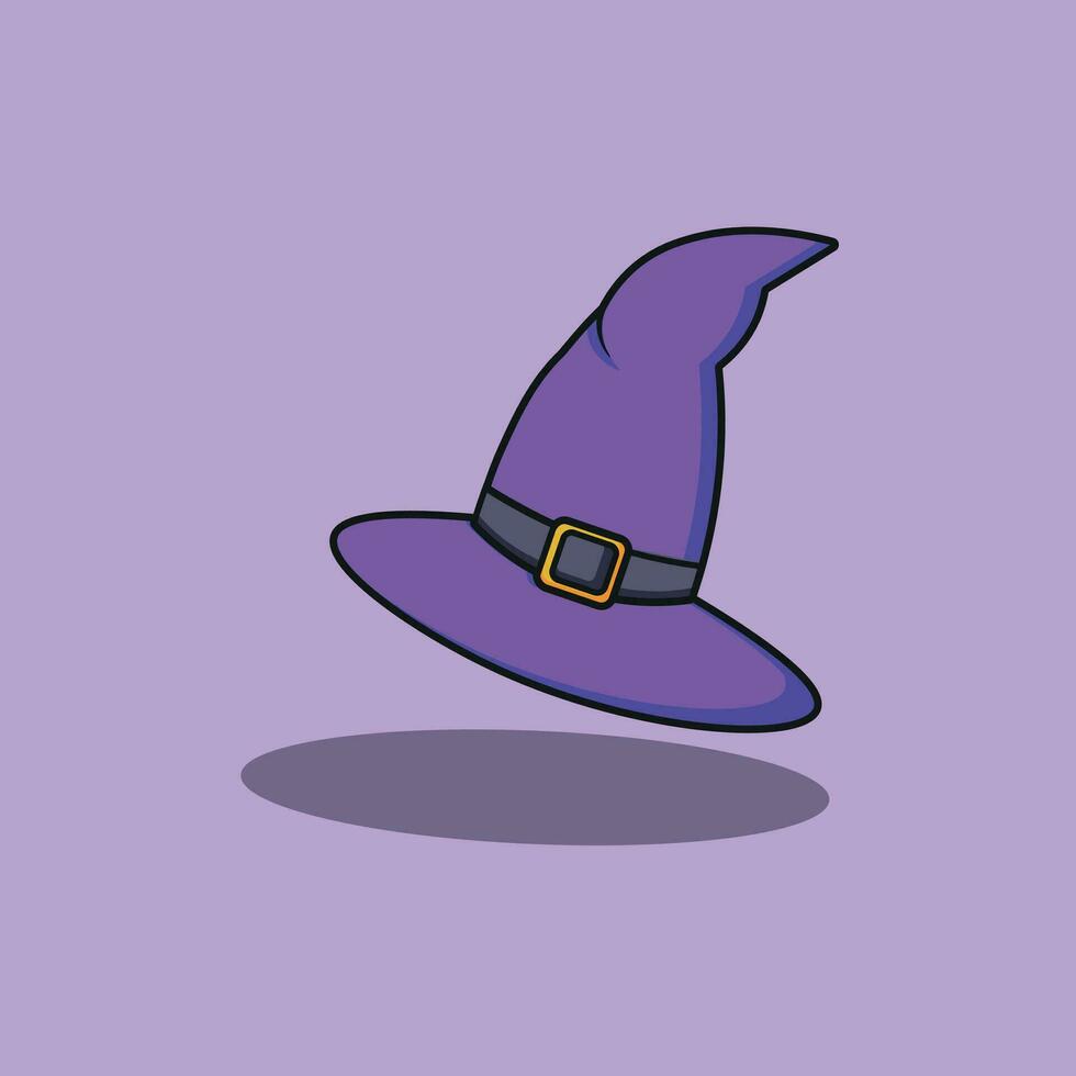 ilustração do uma bruxa dia das Bruxas chapéu desenho animado vetor