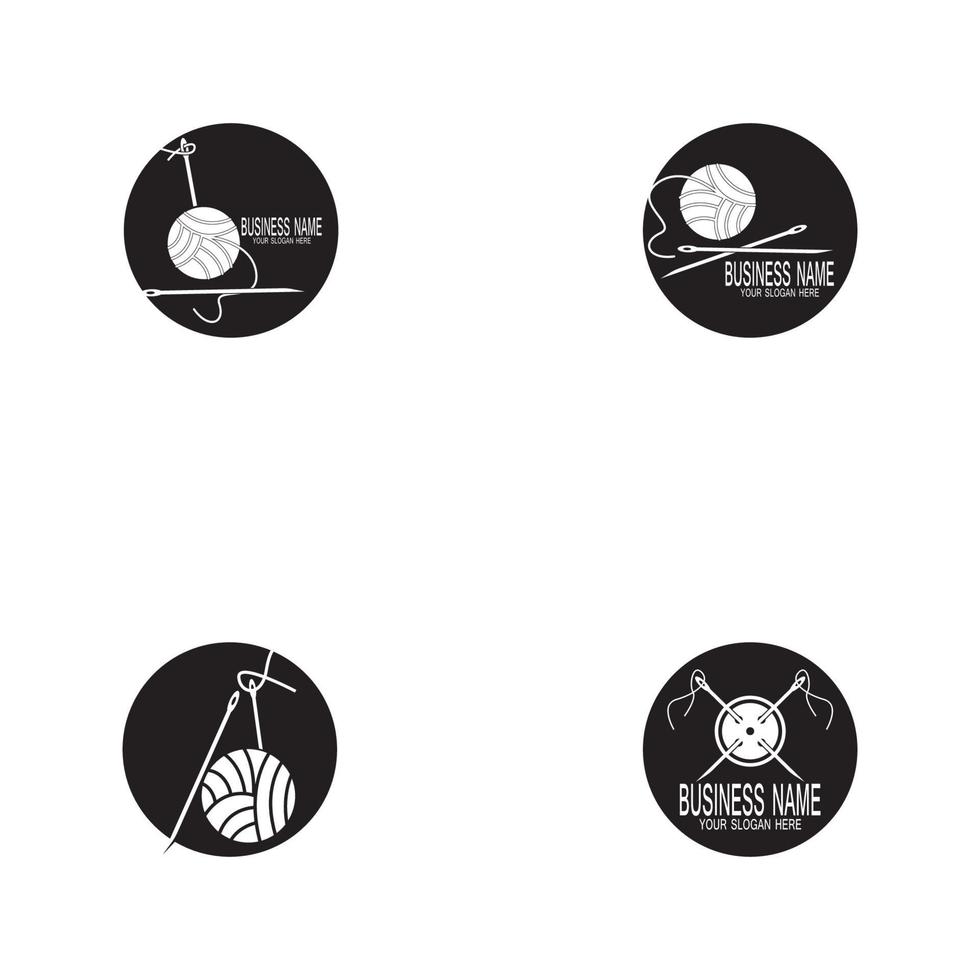 ilustração em vetor símbolo e ícone de tricô