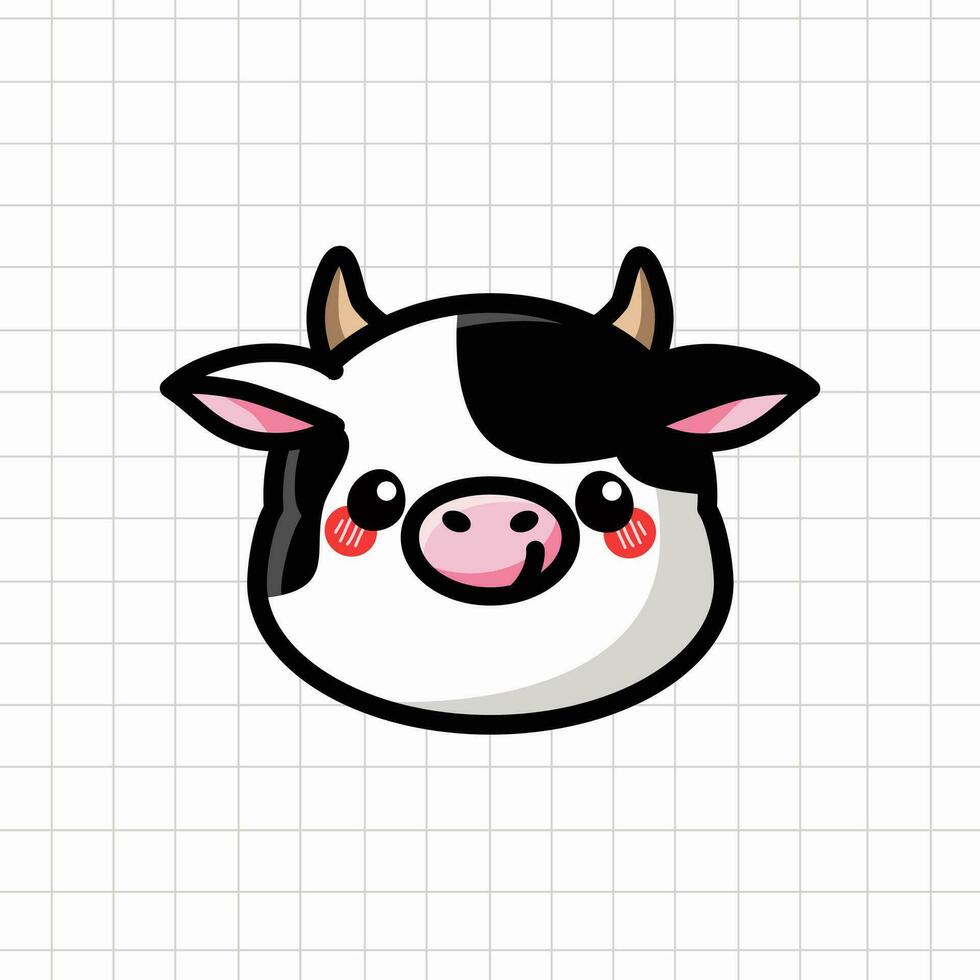 fofa vaca animal ilustração vetor