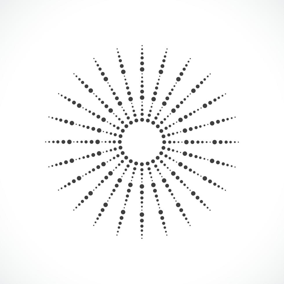 projeto do emblema do logotipo dos pontos do círculo do vetor abstrato preto. arredondar
