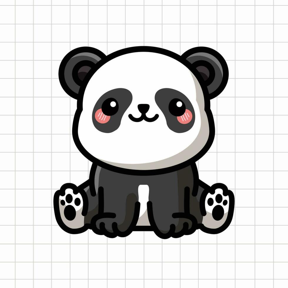 fofa panda animal ilustração vetor