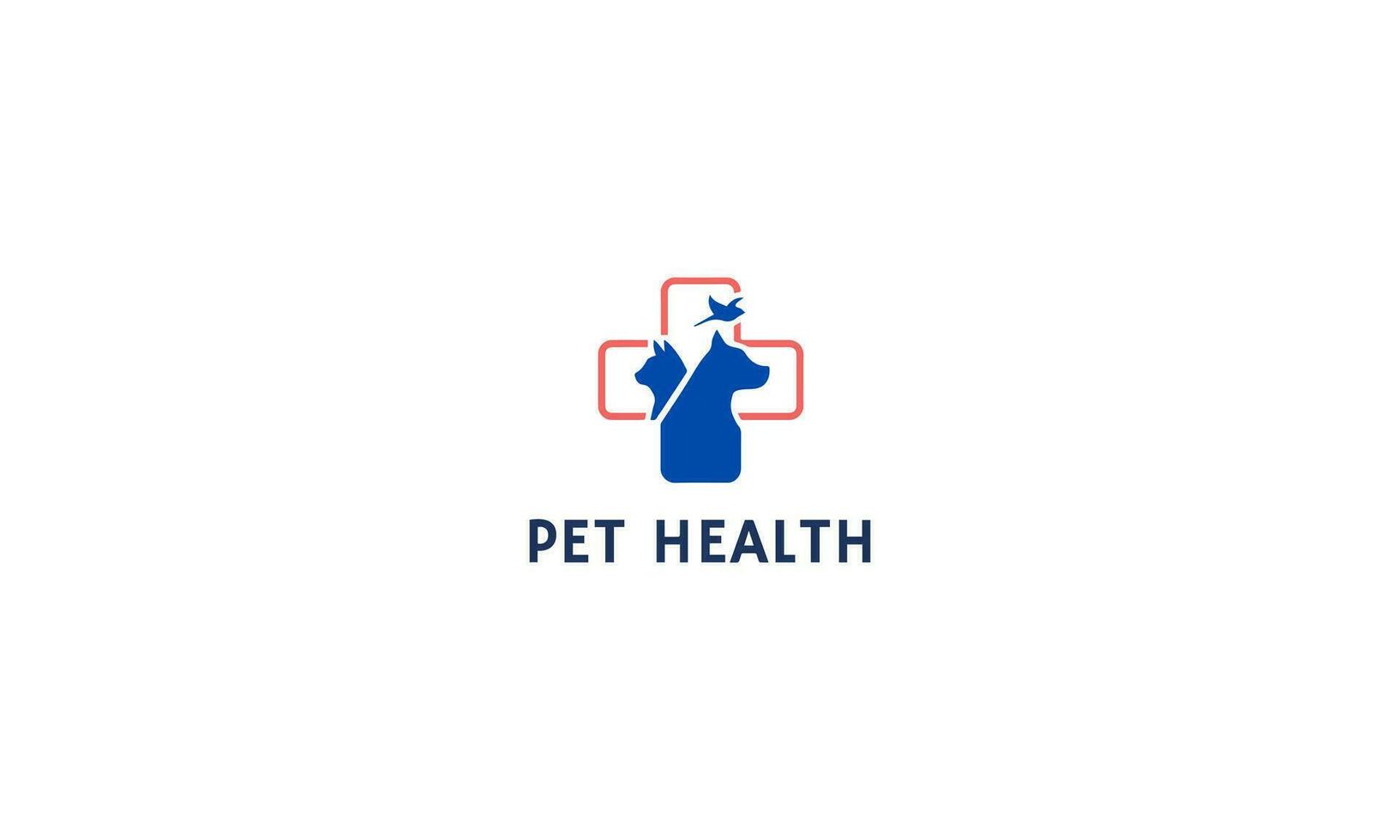gato e cachorro animal amor logotipo com linha arte conceito Projeto ilustração vetor