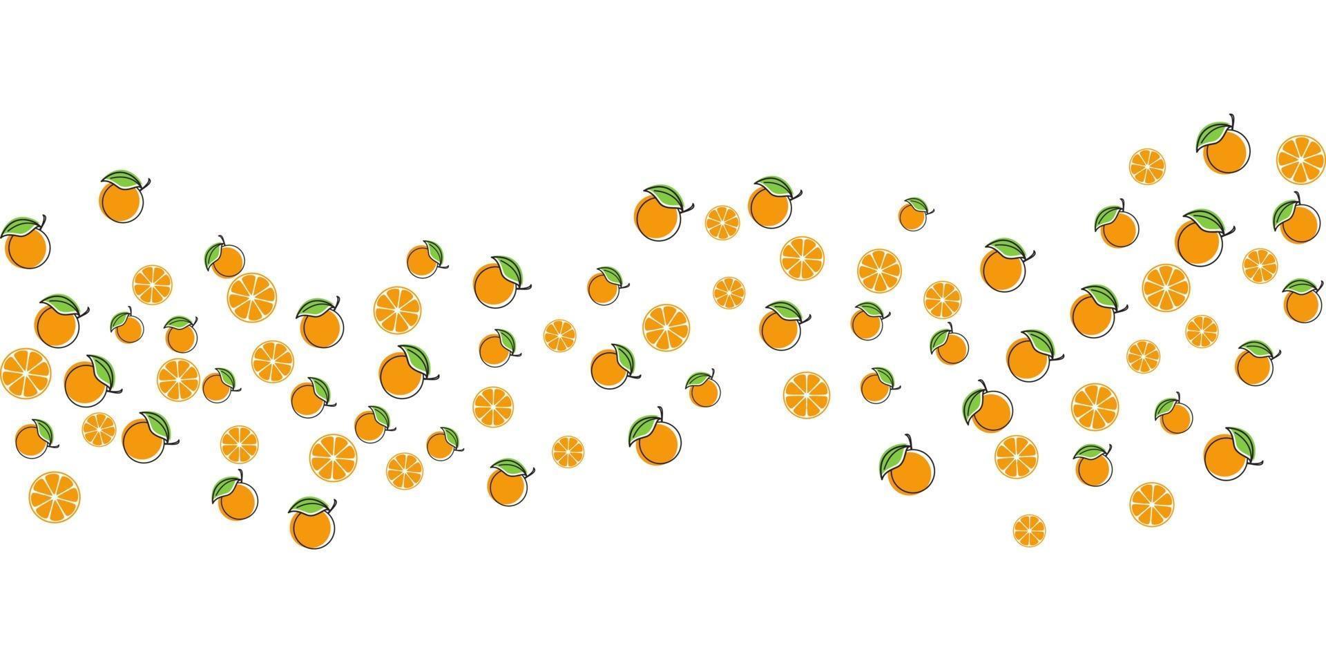 ilustração do projeto do fundo da fruta laranja vetor