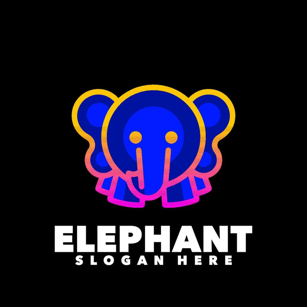 elefante gradiente moderno logotipo vetor