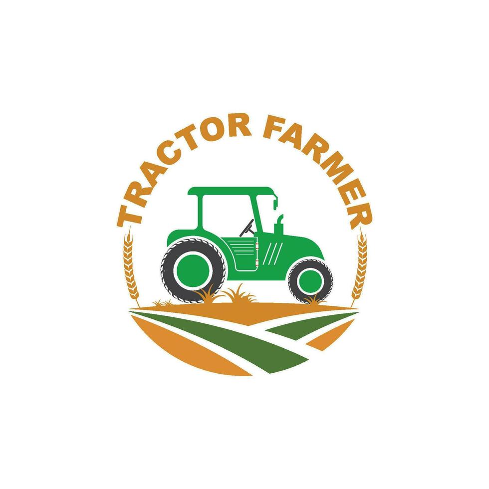 trator agricultor ícone vetor ilustração Projeto