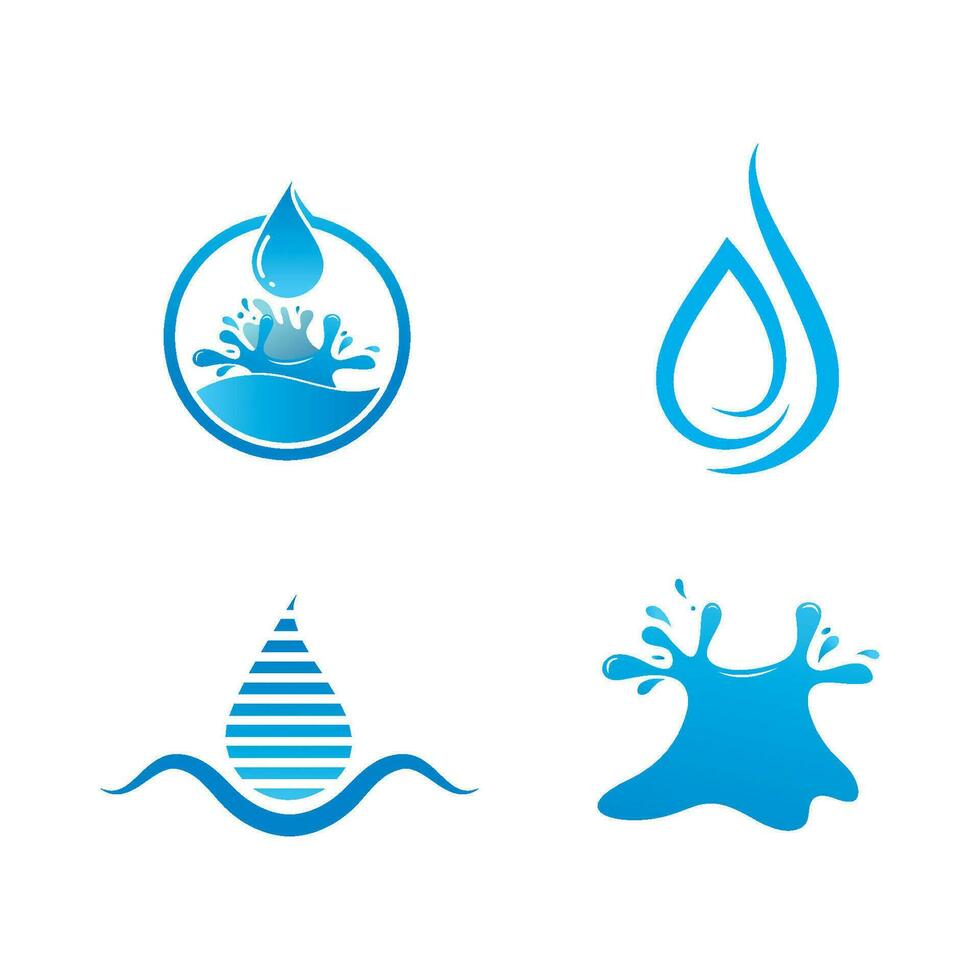 ilustração em vetor modelo logotipo gota d'água