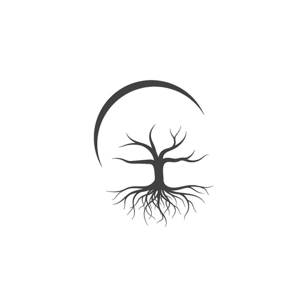 árvore sem folha ícone logotipo modelo vetor