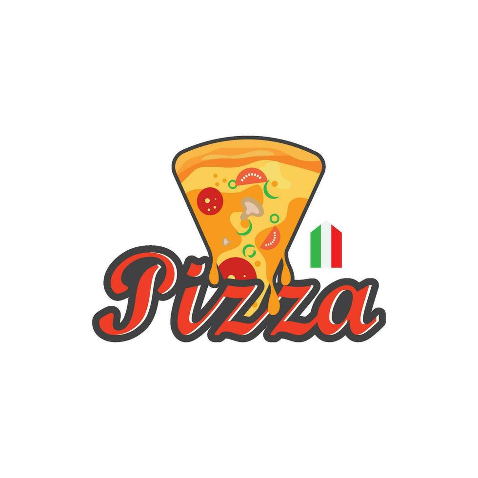 vetor de ilustração de logotipo de ícone de pizza