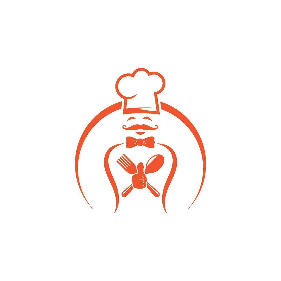 chapéu chefe de cozinha logotipo vetor ilustração