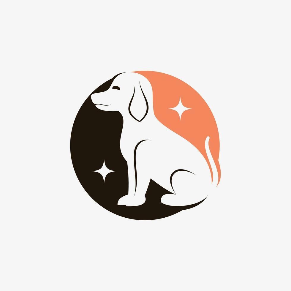 cachorro logotipo Projeto vetor ilustração com criativo elemento conceito