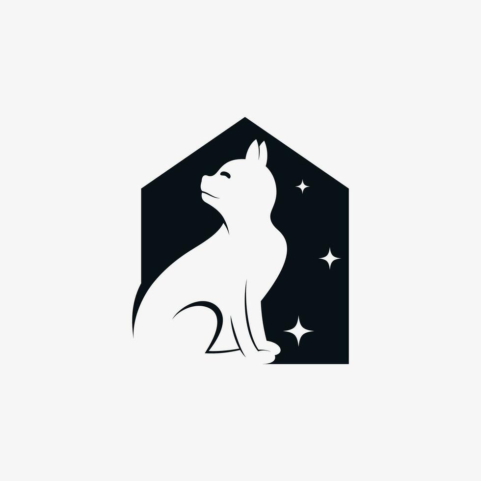 animal casa logotipo Projeto com cachorro gato ícone logotipo e criativo elemento conceito vetor