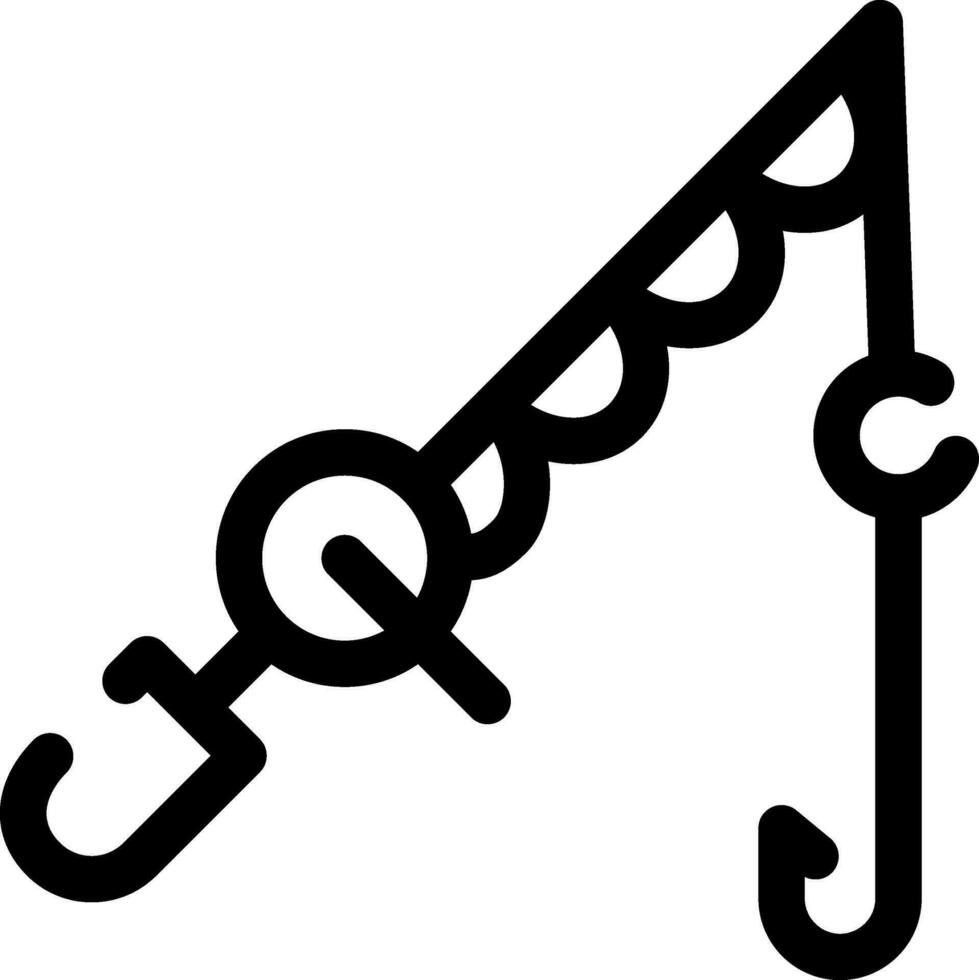 design de ícone criativo de vara de pesca vetor