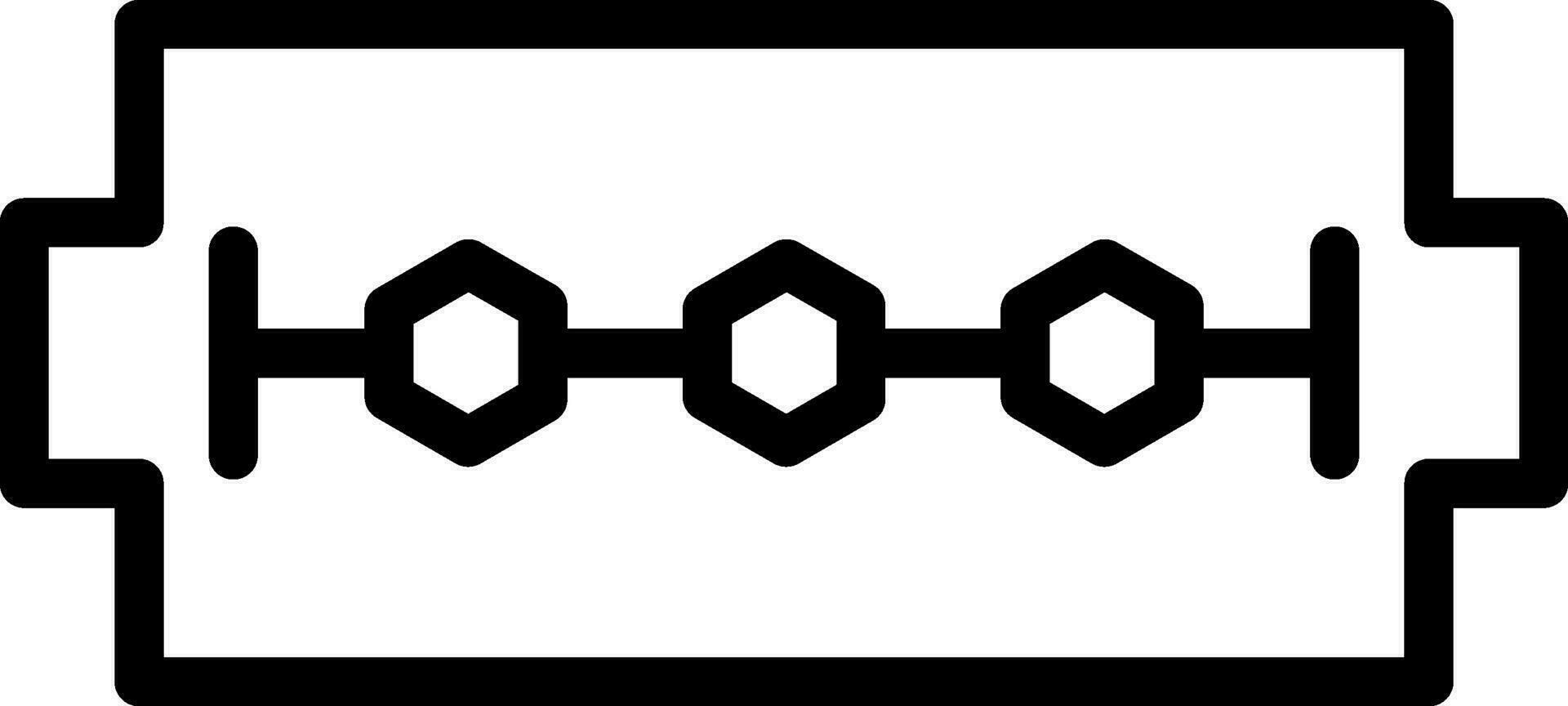 design de ícone criativo de lâmina de barbear vetor