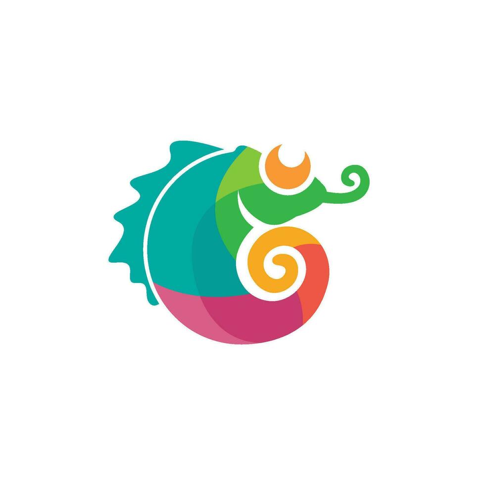 camaleão vetor ícone logotipo ilustração Projeto