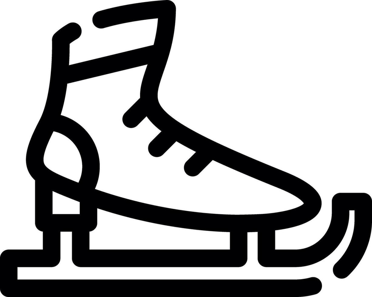 design de ícone criativo de patins de gelo vetor