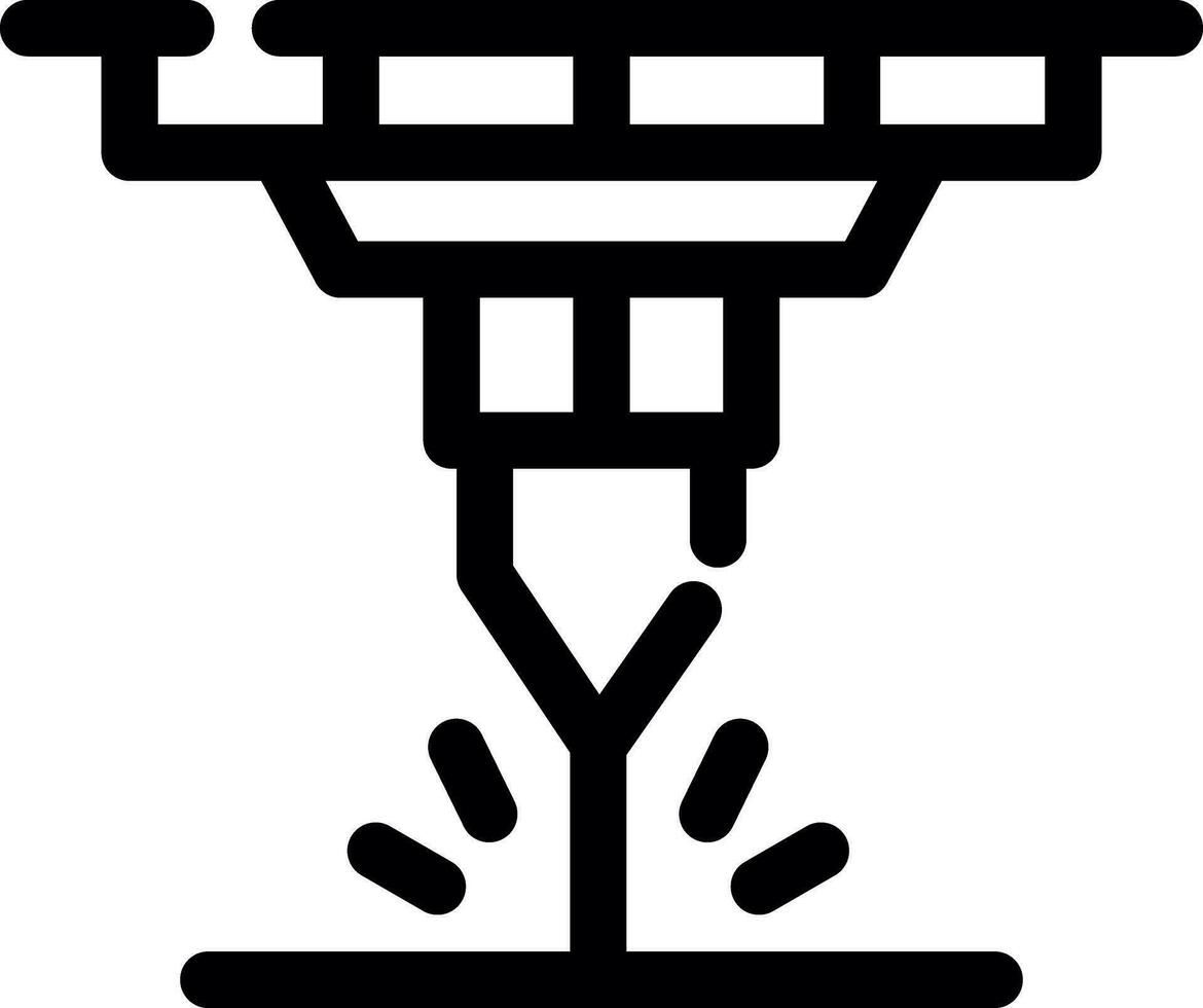 design de ícone criativo de máquina de corte de água vetor