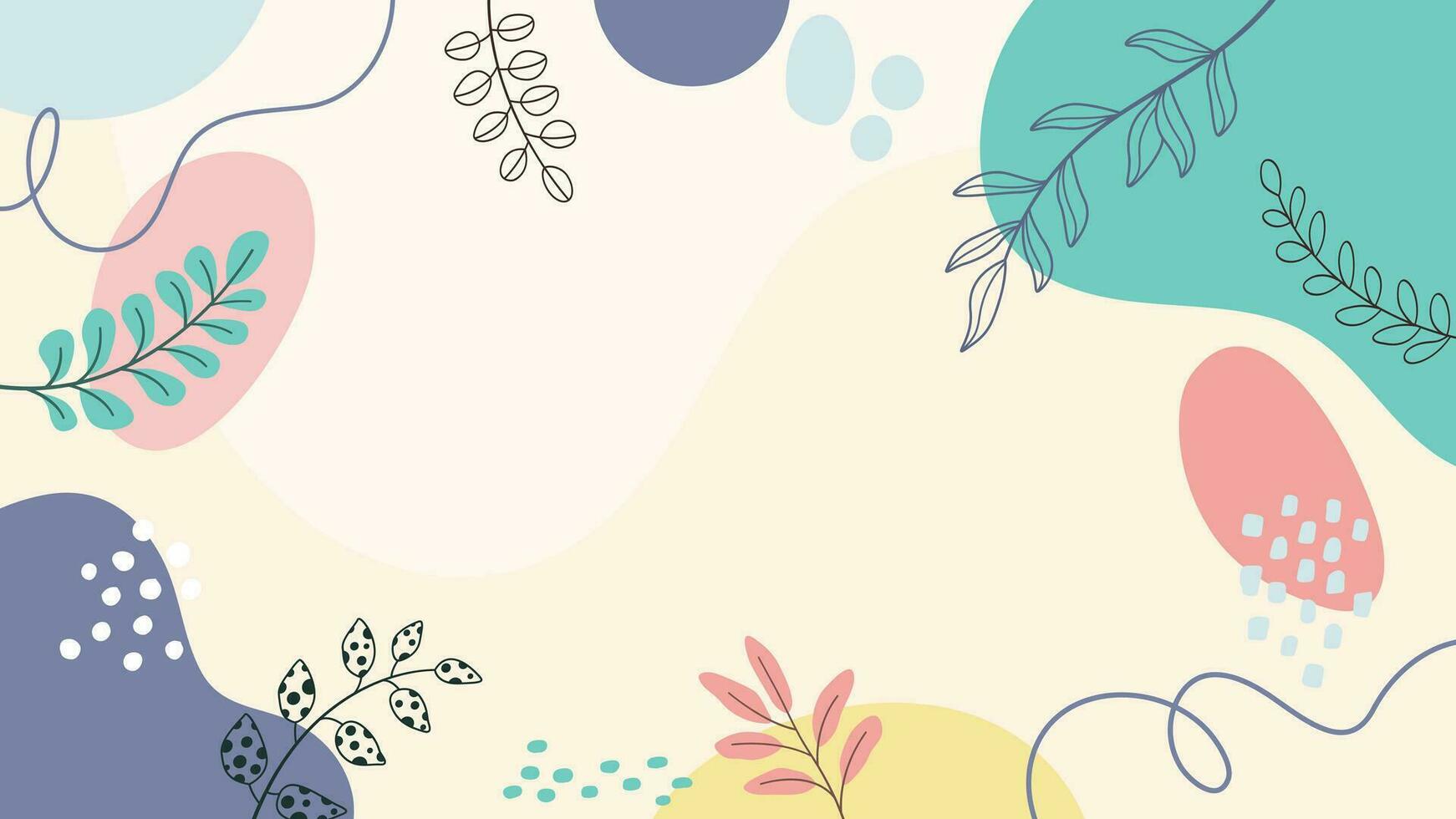 projeto banner frame background .colorful poster background vector illustration.exotic plantas, ramos, arte imprimir para beleza, moda e produtos naturais, bem-estar, casamento e evento.